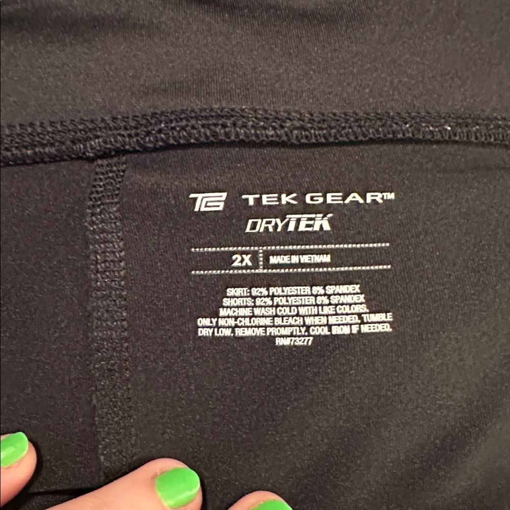 Black Athletic Skort 2x - Picture 5 of 5